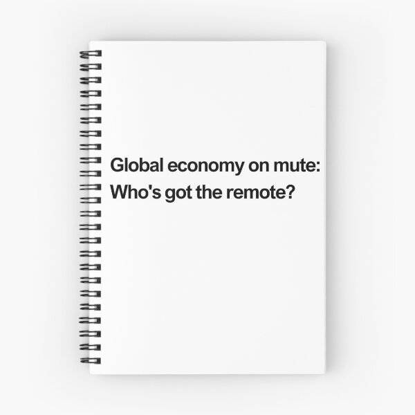Item preview, Global economy on mute: Who’s got the remote? black designed and sold by newprojectvibe.