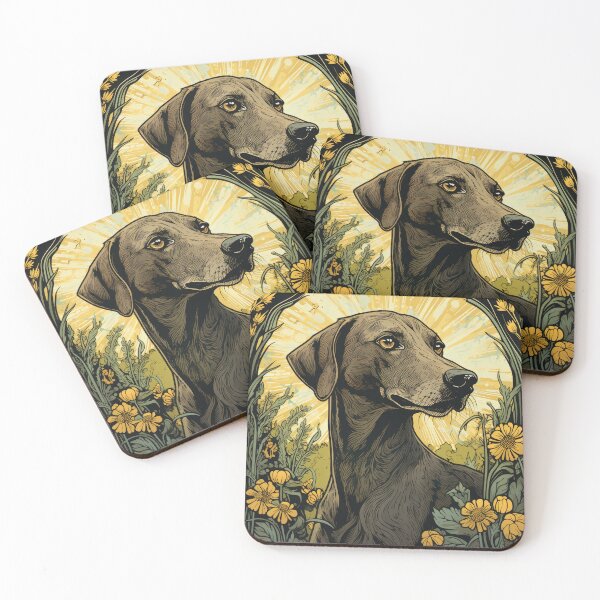 Item preview, Sloughi Arabian Greyhound, dog in vintage retro style designed and sold by WallyPink.
