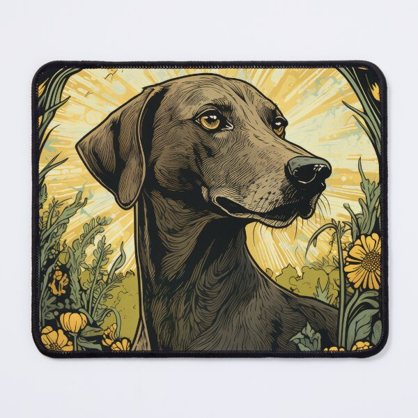 Item preview, Sloughi Arabian Greyhound, dog in vintage retro style designed and sold by WallyPink.