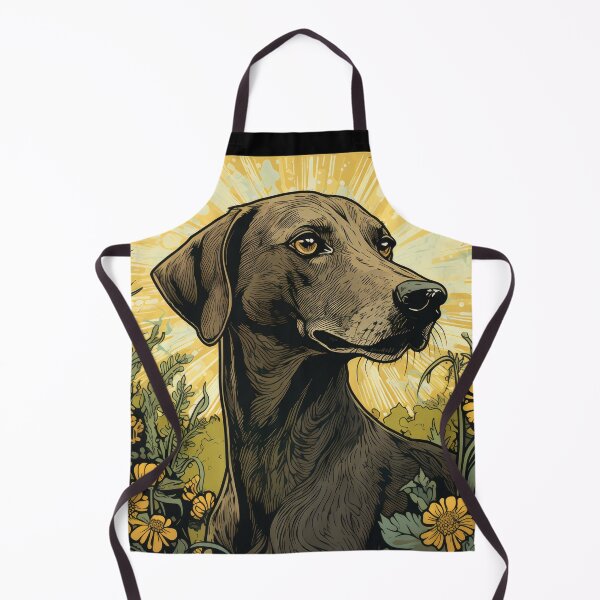 Item preview, Sloughi Arabian Greyhound, dog in vintage retro style designed and sold by WallyPink.