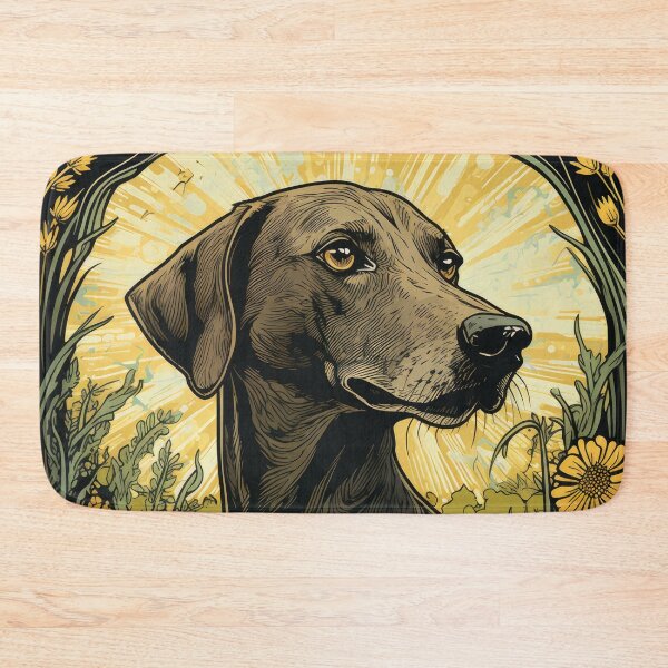 Item preview, Sloughi Arabian Greyhound, dog in vintage retro style designed and sold by WallyPink.