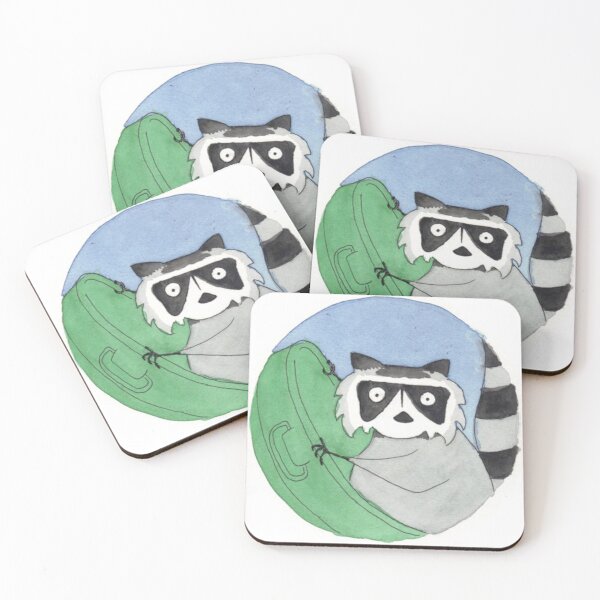 Item preview, Toronto Raccoon Watercolour Cartoon Cute Trash Panda designed and sold by dustonmyboots.