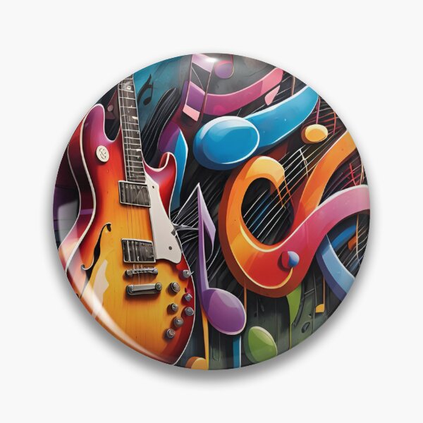 Item preview, Colorful Graffiti Guitar and Music Notes designed and sold by DisneyKrayzie.