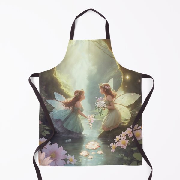 Item preview, Fairies gathering blossoms by the stream designed and sold by AmateKC.