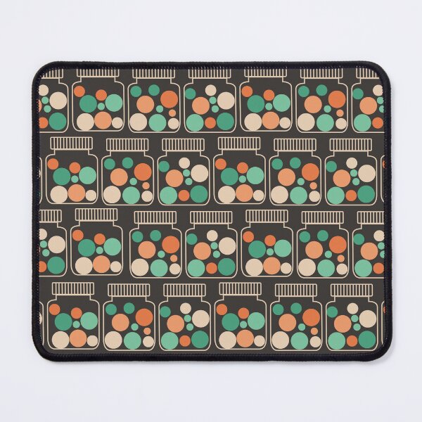 Item preview, Retro pattern No.56b-  retro jars orange and bluegreen designed and sold by TalkingHerds.