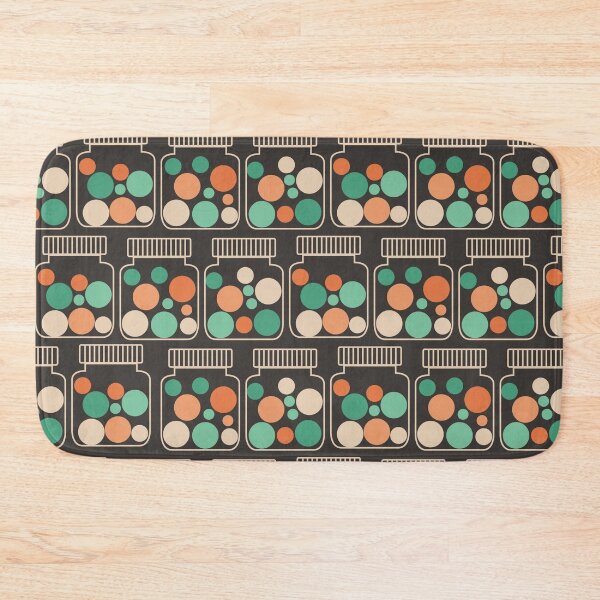 Item preview, Retro pattern No.56b-  retro jars orange and bluegreen designed and sold by TalkingHerds.