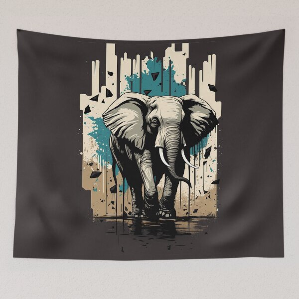Item preview, Creative retro elephant design designed and sold by randrdesign.