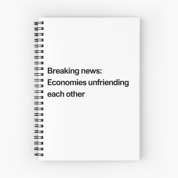 Item preview, Global news: Economies unfriending each other - black designed and sold by newprojectvibe.