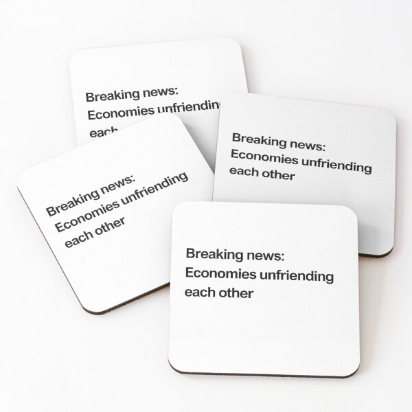 Item preview, Global news: Economies unfriending each other - black designed and sold by newprojectvibe.