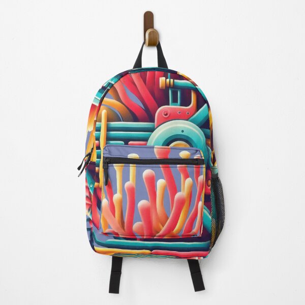Item preview, Abstract Mechanical and Organic Shapes in Vibrant Hues designed and sold by KaleidoNest.