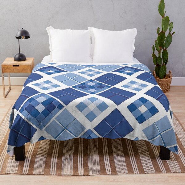 Item preview, Blue Argyle Pattern - Diamonds in Diamonds designed and sold by HausKatz.