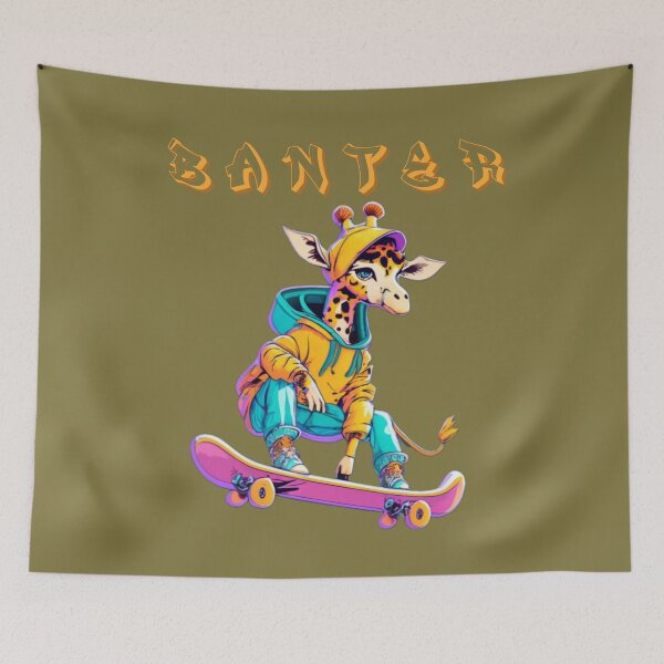 Item preview,  Giraffe on Skateboard designed and sold by box-artshop.