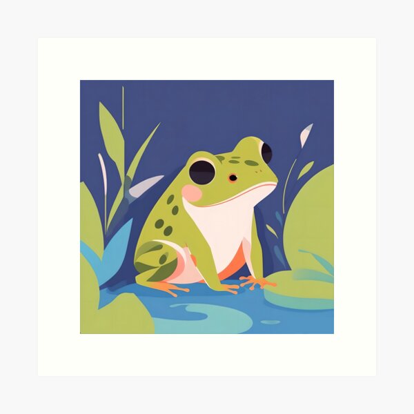 Spotted Frog Giclee Art Print, Illustration for Kids Room or Nursery, Frog  Gift 