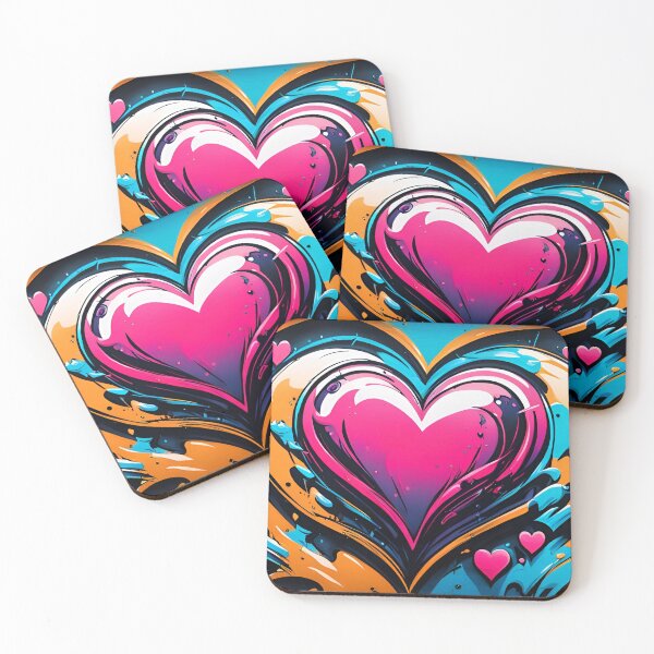 Item preview, Colorful Graffiti Hearts designed and sold by DisneyKrayzie.