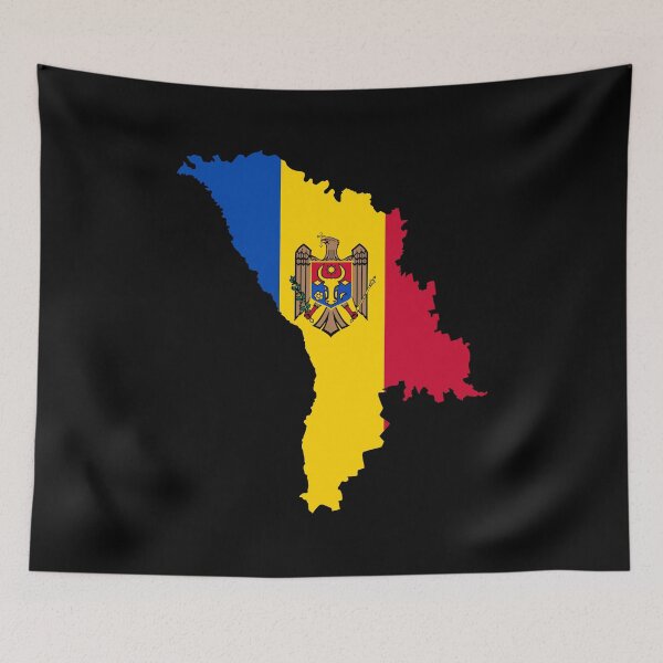 Item preview, Flag Map of Moldova designed and sold by feether-store.