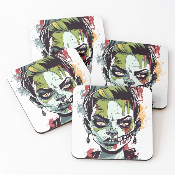Item preview, Graffiti Style Zombie Goth Girl - Undead Goth Girl designed and sold by goodtextures.