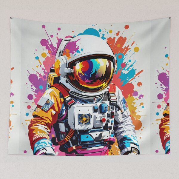 Item preview,  Spaceman Canvas: Cosmic Vibrance Colour and Exploration designed and sold by ArtComixHaven.