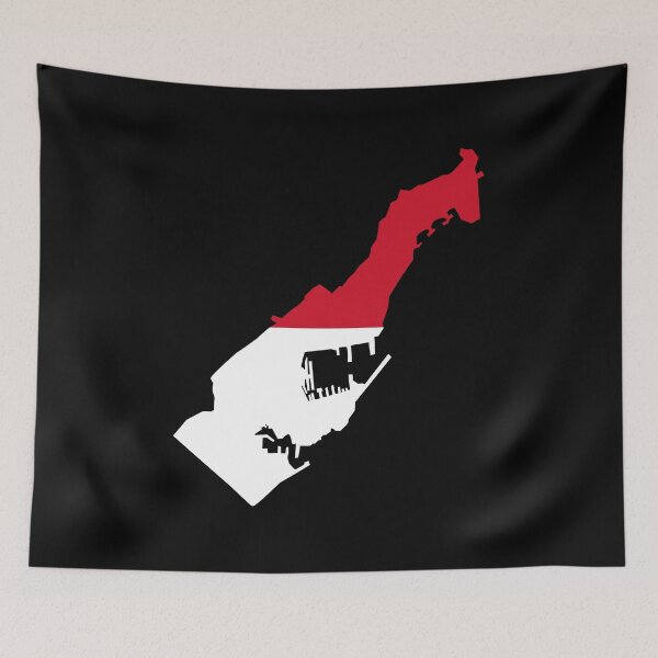 Item preview, Flag Map of Monaco designed and sold by feether-store.