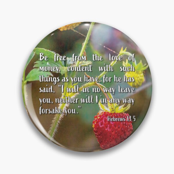 Item preview, Hebrews 13 5 Be Content Inspirational Bible Verse designed and sold by InsprtnlArtbyDP.