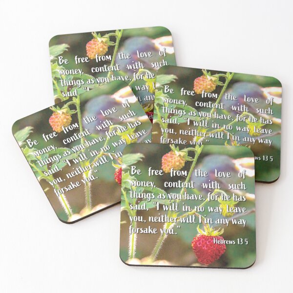 Item preview, Hebrews 13 5 Be Content Inspirational Bible Verse designed and sold by InsprtnlArtbyDP.