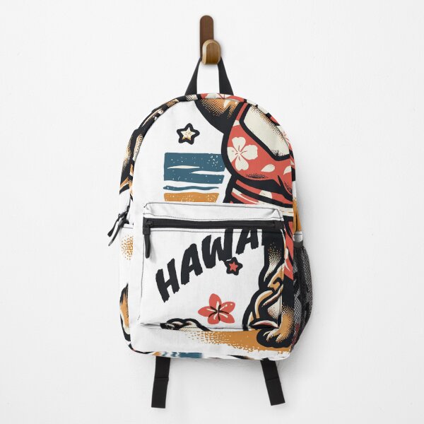 Item preview, PaPa Bulldog in summer , dancing in Hawaii, vintage style designed and sold by olopaw.