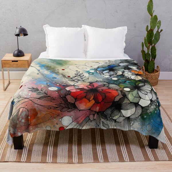 Item preview, Floral Abstraction in Ink and Watercolor designed and sold by Vlark555.
