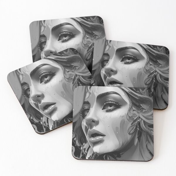 Item preview, beautiful and feminine woman's face black and white retro urban style designed and sold by Carlos Gudino.