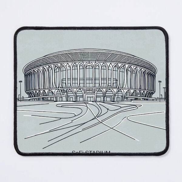 Item preview, SoFi Stadium, Single Line Drawing designed and sold by ArtfulMiller.