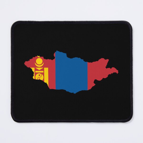 Item preview, Flag Map of Mongolia designed and sold by feether-store.