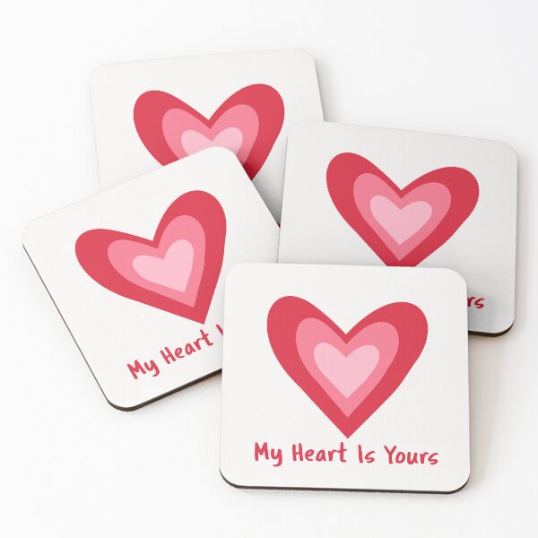 Item preview, My Heart is Yours Retro Heart Valentines day designed and sold by Yasminepatterns .