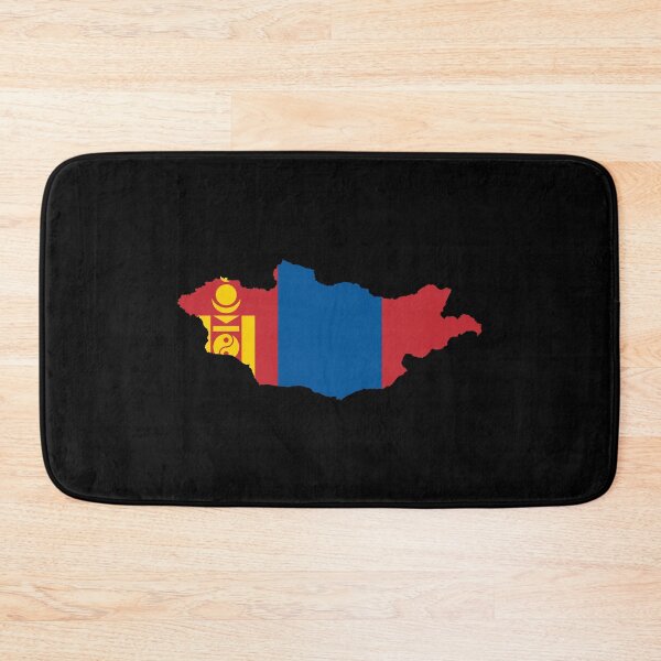 Item preview, Flag Map of Mongolia designed and sold by feether-store.