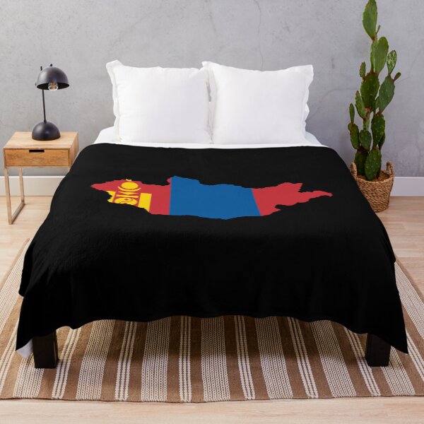 Item preview, Flag Map of Mongolia designed and sold by feether-store.
