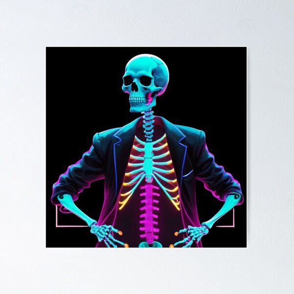 Item preview, Preppy Skeleton in Vibrant Jacket designed and sold by ReyhansArtWorld.
