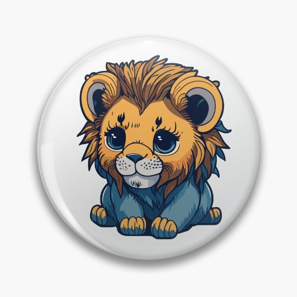 Item preview, Baby Blue Lion: 3D Charm designed and sold by Julius-CodeArt.