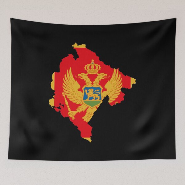 Item preview, Flag Map of Montenegro designed and sold by feether-store.