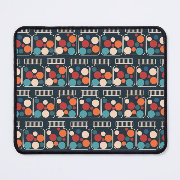 Item preview, Retro pattern No.56c-  retro jars oranges and blue designed and sold by TalkingHerds.