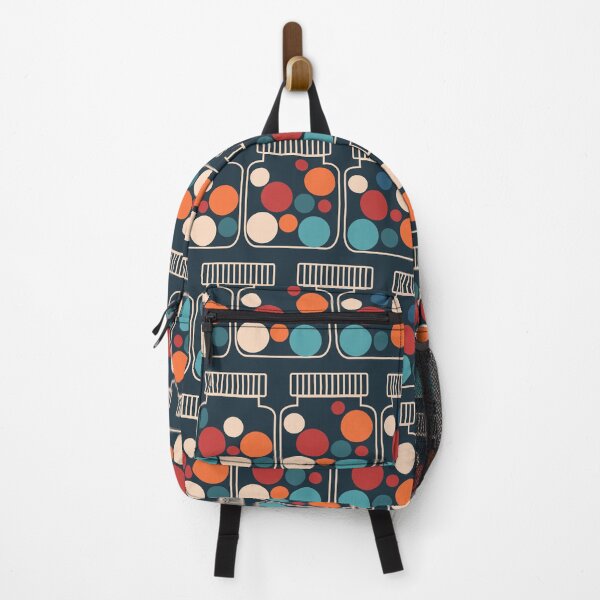 Item preview, Retro pattern No.56c- retro jars oranges and blue designed and sold by TalkingHerds.