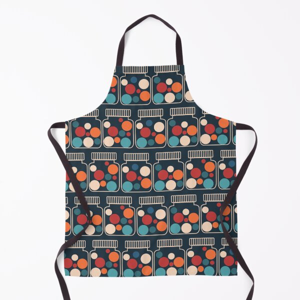 Item preview, Retro pattern No.56c- retro jars oranges and blue designed and sold by TalkingHerds.