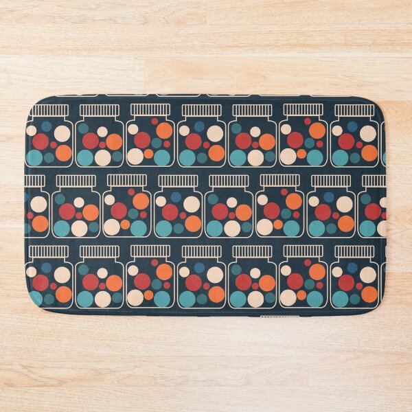 Item preview, Retro pattern No.56c-  retro jars oranges and blue designed and sold by TalkingHerds.