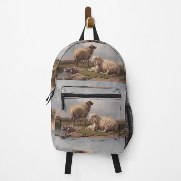Item preview, Sheep, Lamb, and Ducks by Eugène Joseph Verboeckhoven (digitally enhanced) designed and sold by Amanda1775.