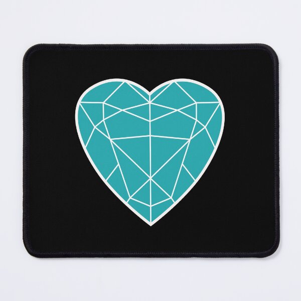 Item preview, Diamond jewel aqua heart designed and sold by jazzydevil.