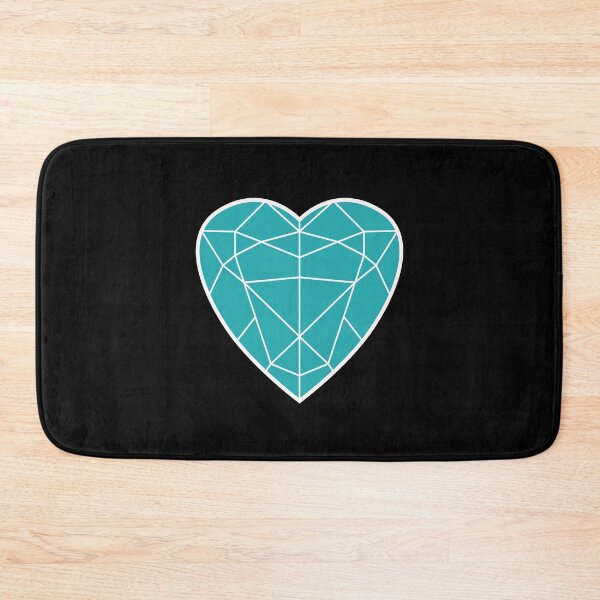 Item preview, Diamond jewel aqua heart designed and sold by jazzydevil.