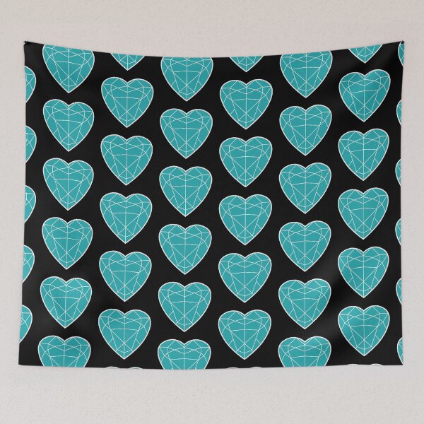 Item preview, Diamond jewel aqua heart designed and sold by jazzydevil.