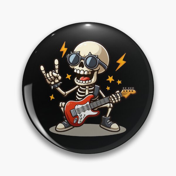 Item preview, skeleton rocker cartoon designed and sold by BlurBlurDesign.