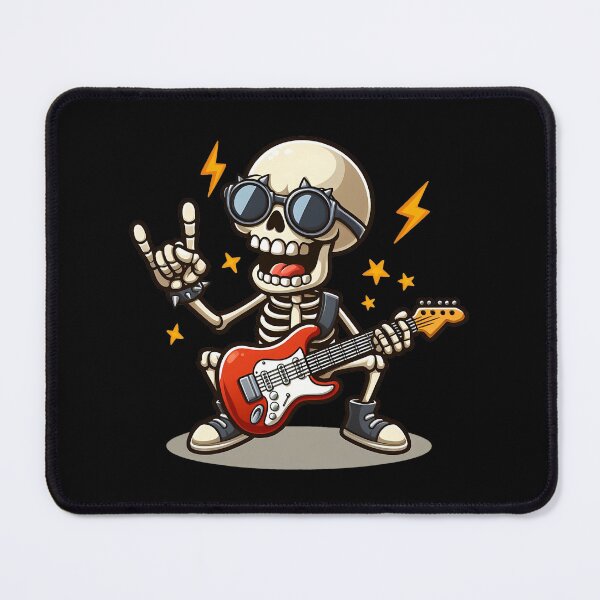 Item preview, skeleton rocker cartoon designed and sold by BlurBlurDesign.