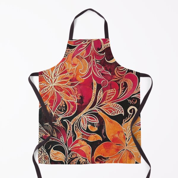 Item preview, Batik Pattern - Red Floral Design designed and sold by HausKatz.