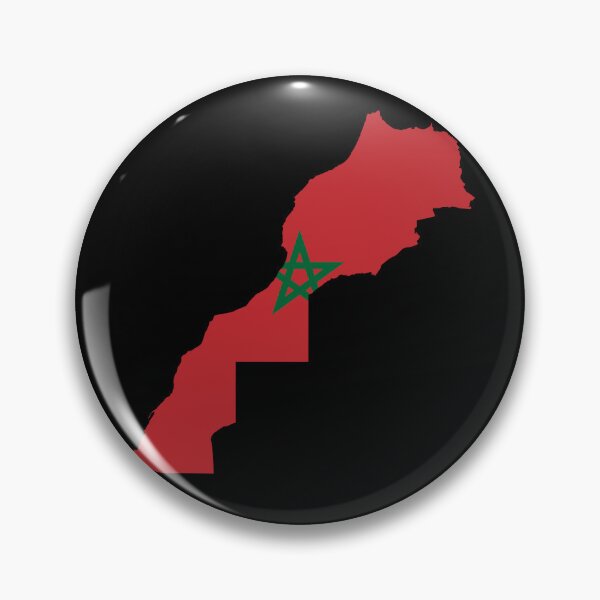 Item preview, Flag Map of Morocco designed and sold by feether-store.