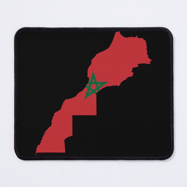 Item preview, Flag Map of Morocco designed and sold by feether-store.