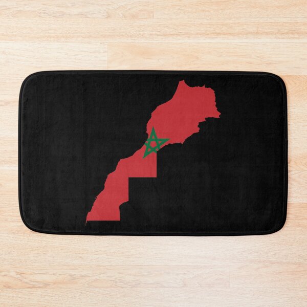 Item preview, Flag Map of Morocco designed and sold by feether-store.