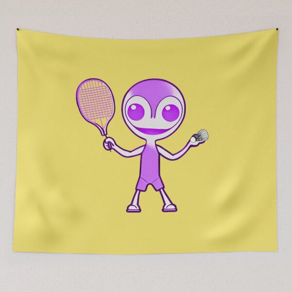 Item preview, Aliens also like to play badminton. designed and sold by Zofia Sosnecka.